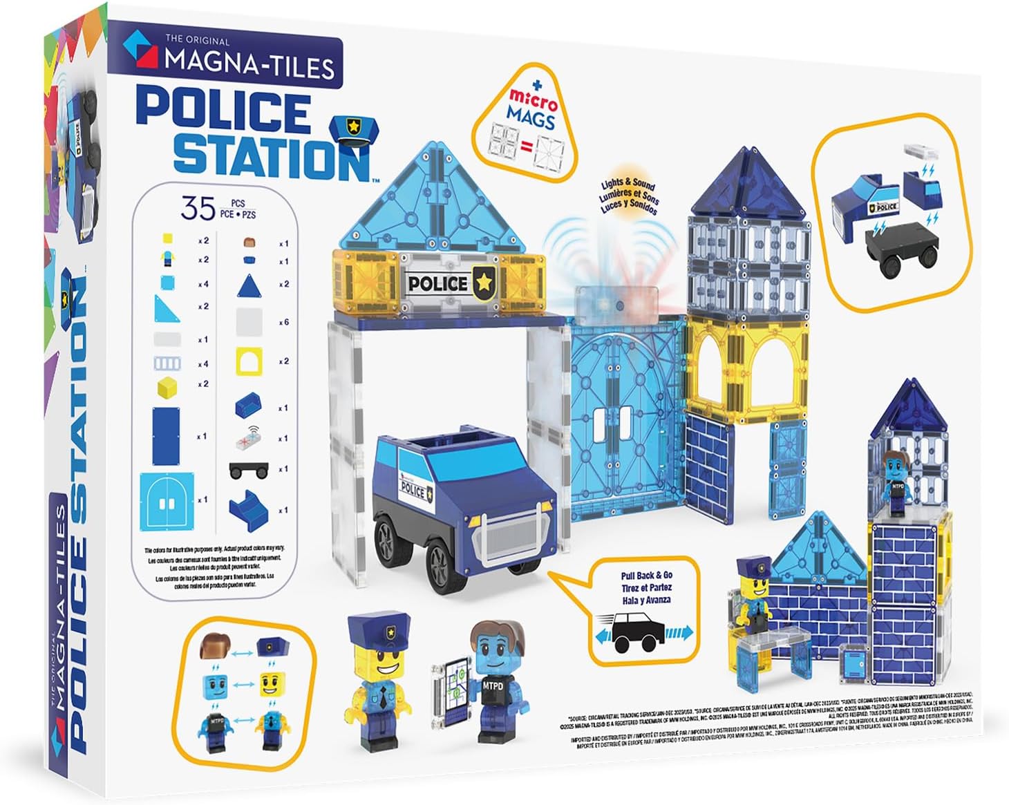 Magnatiles Police Station 35 Piece Set |  | Safari Ltd®
