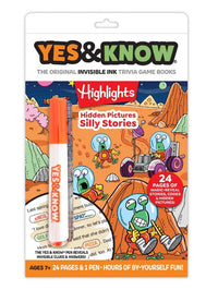Yes & Know Invisible Ink Trivia Game Books- Silly Stories