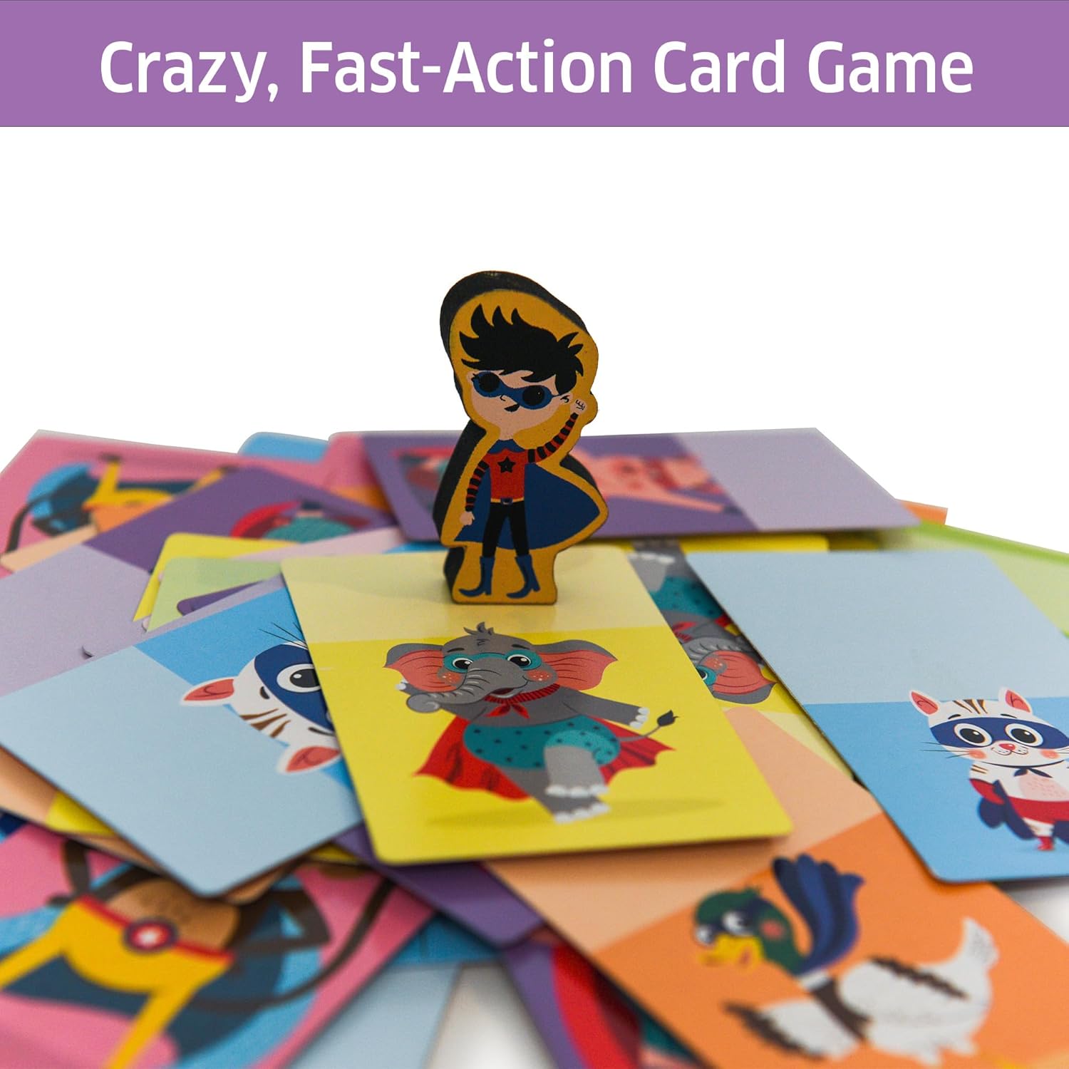 Chalk & Chuckles Superhero Animal Focus Card Game |  | Safari Ltd®