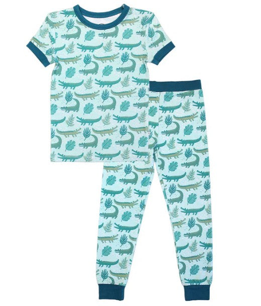 Later Gator Alligator Kids Bamboo Pajamas Sleepwear Set | 4/5T |  | Safari Ltd®