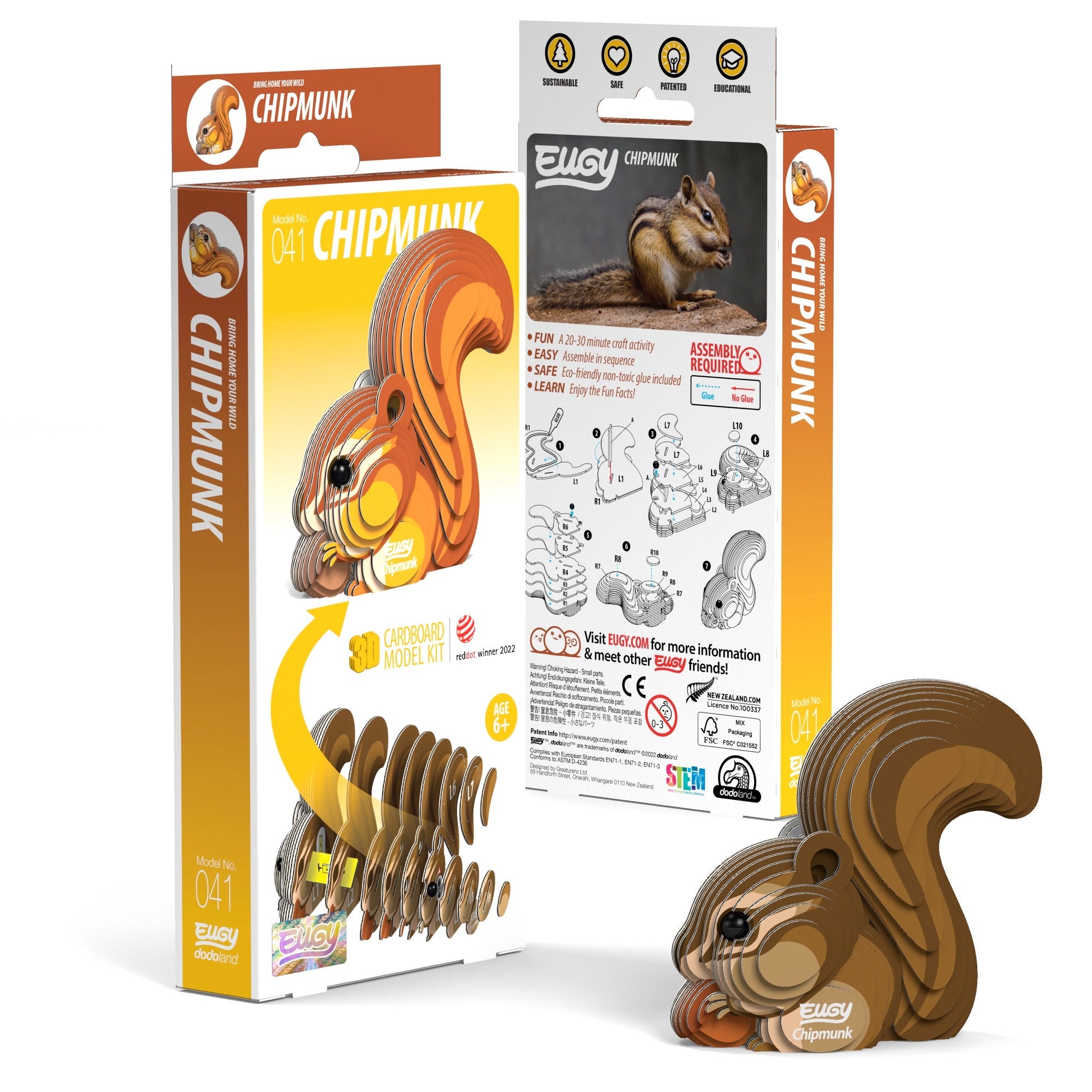 EUGY Chipmunk 3D Puzzle | Safari Ltd®