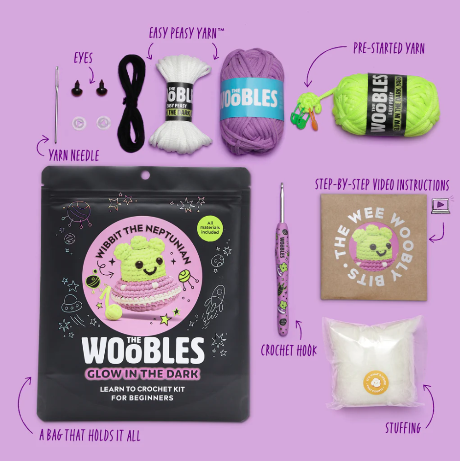 Wibbit the Neptunian - Woobles Beginner Crochet Amigurumi Kit