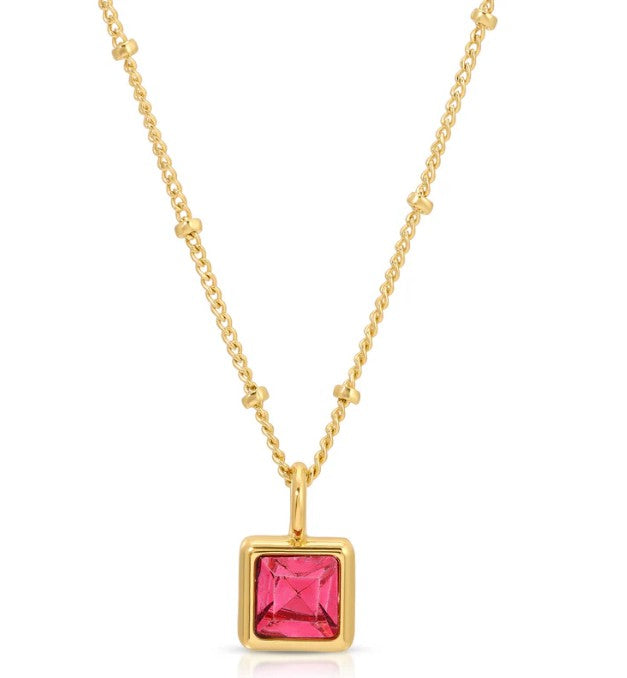 Birthstone Bottle Necklace - Gold - July |  | Safari Ltd®