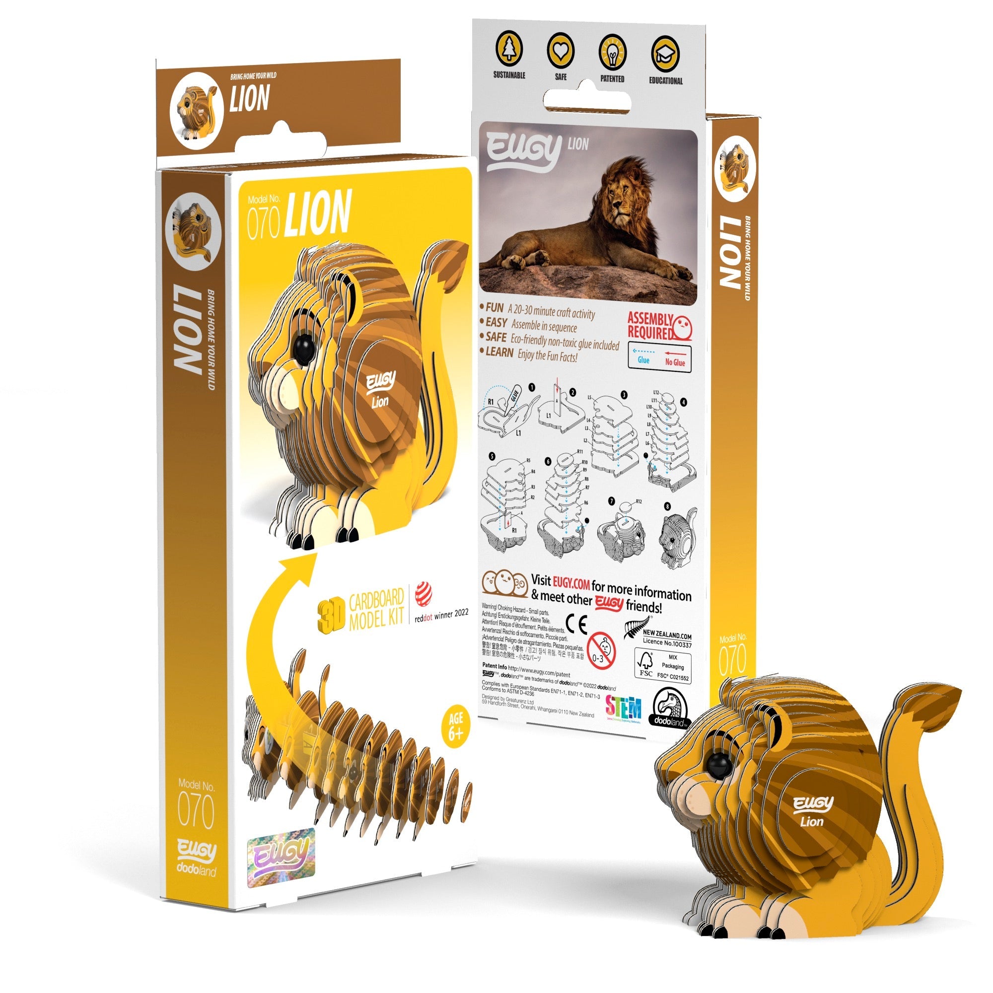 EUGY Lion 3D Puzzle | Eugy | Safari Ltd®