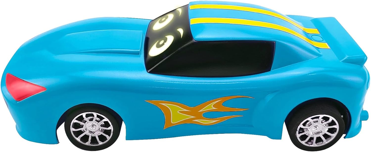 Animat3d Talking Animated RC Race Car with Built-in Projector & Speaker - BLUE