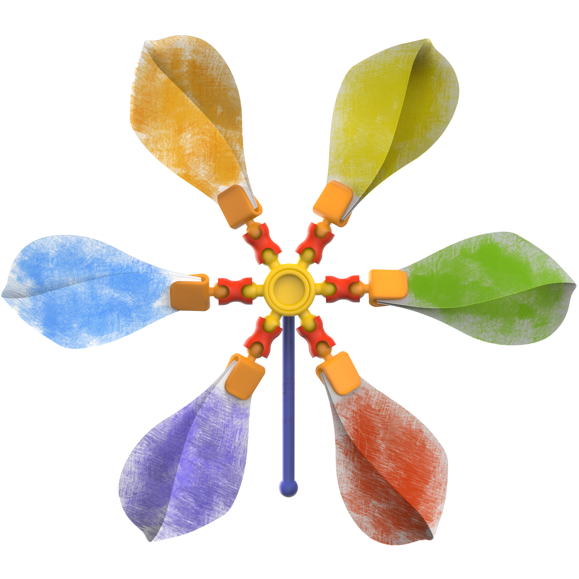 Oddy Mini Pinwheel 16 Piece Building Kit | Safari Ltd®