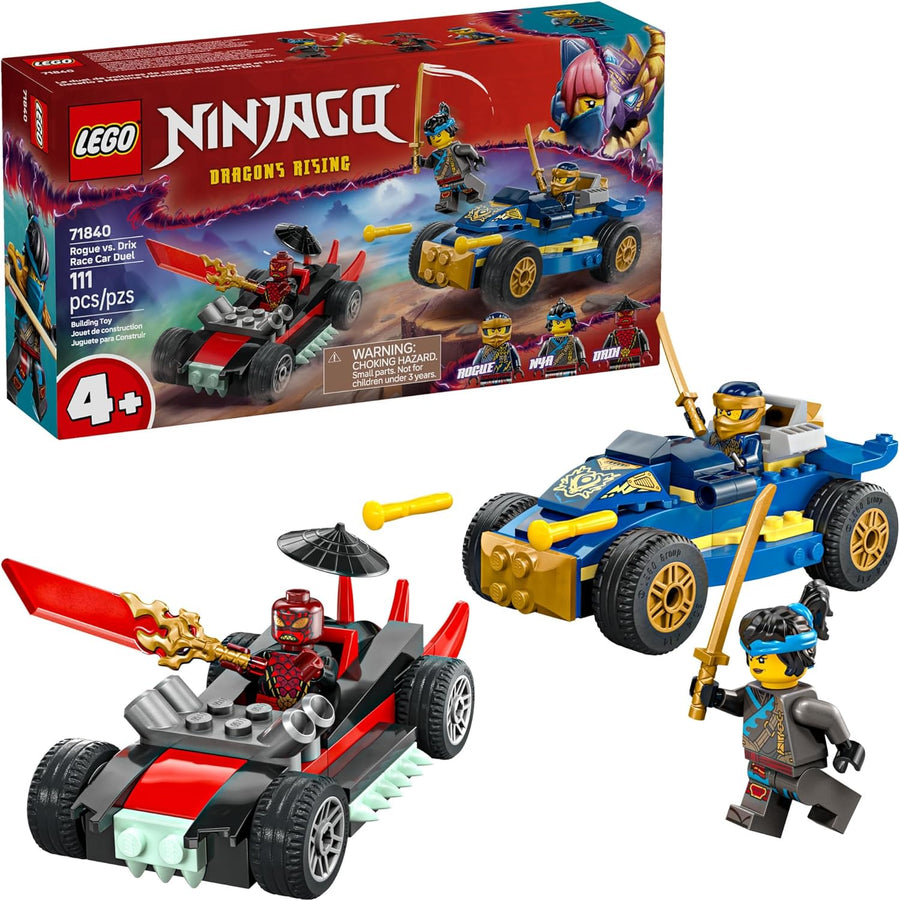 LEGO Ninjago Rogue vs. Drix Race Car Duel Building Toy Set 71840