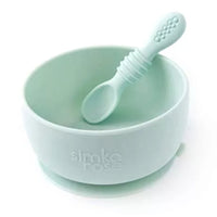 Baby Suction Bowl and Spoon Set - Sage