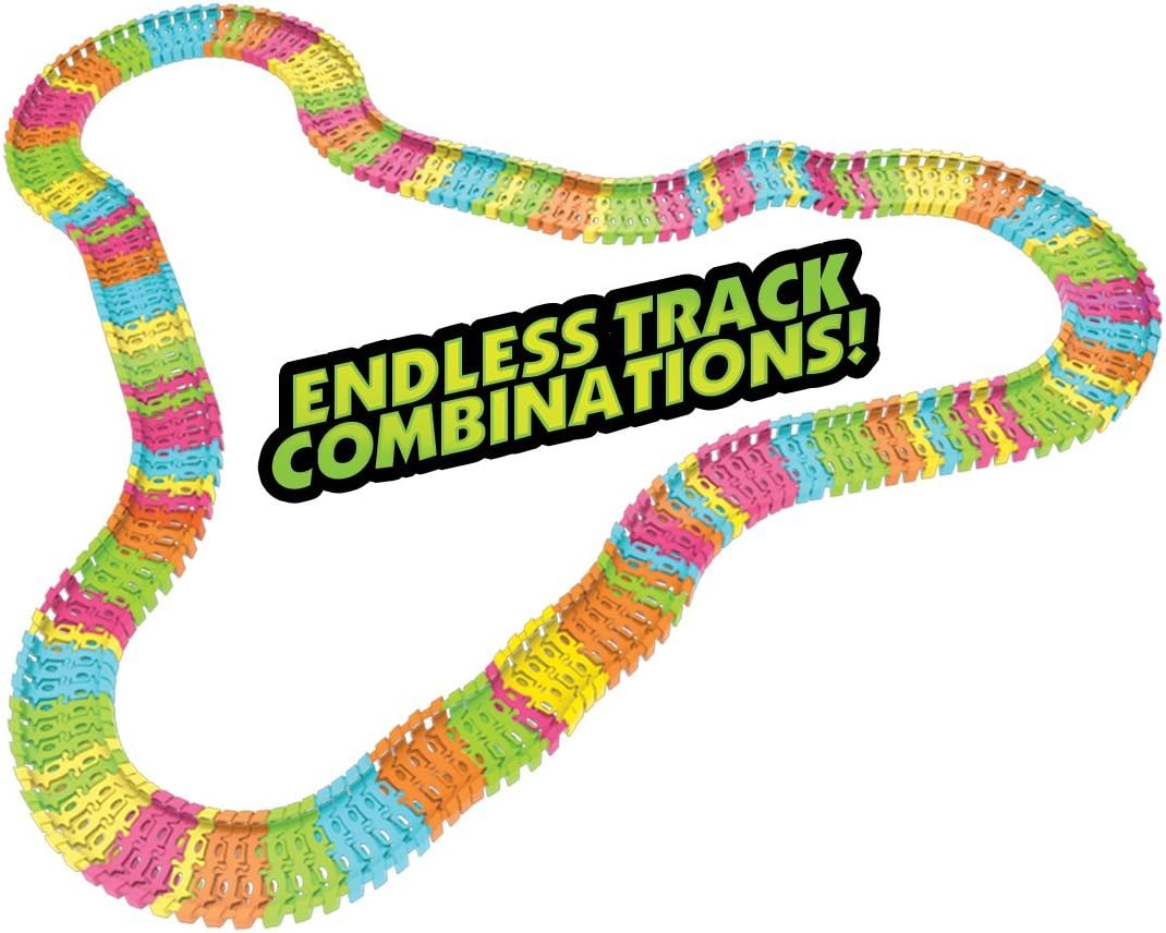 Mindscope Twister Tracks - Neon Glow-in-the-Dark Race Track |  | Safari Ltd®
