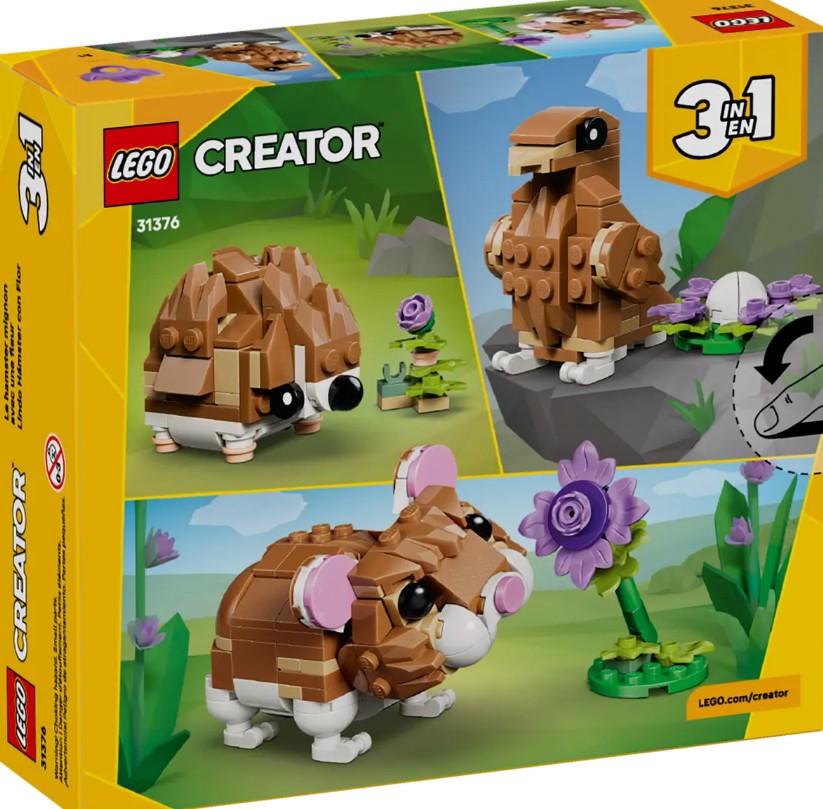 Lego Cute Hamster with a Flower 3-in-1 |  | Safari Ltd®