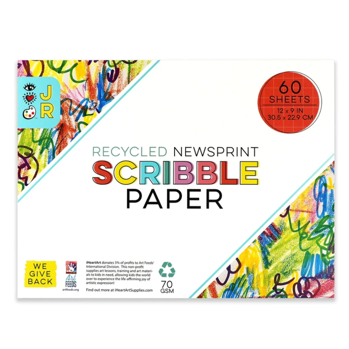 iHeartArt Jr Recycled Newsprint Scribble Pad