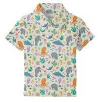 Goosies Short Sleeve Polo Shirt - Ocean Friends