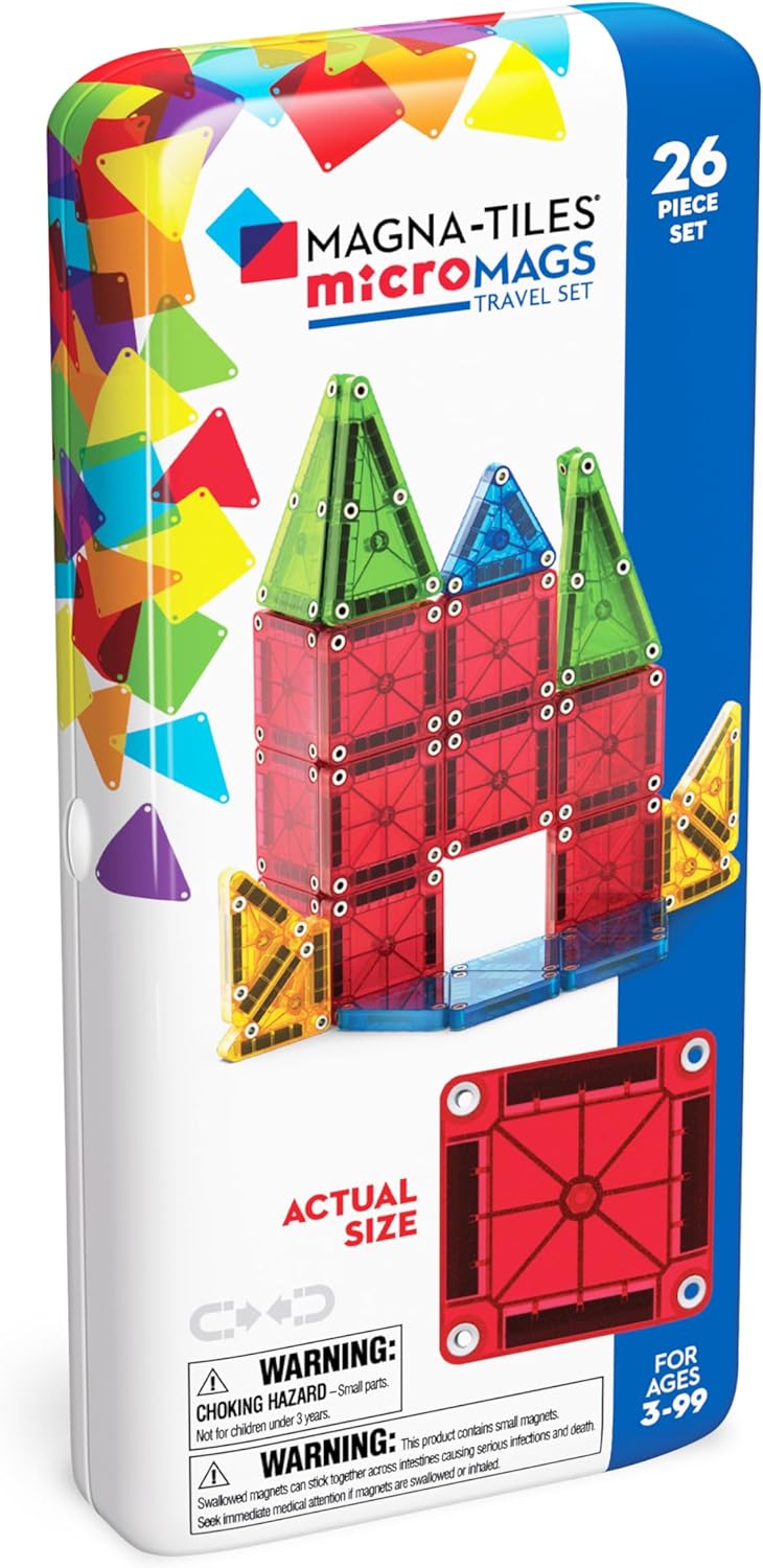 Magna-Tiles microMAGS 26 Pc Travel Magnetic Building Set |  | Safari Ltd®