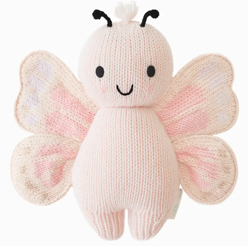 Cuddle + Kind Baby Butterfly Plush Stuffed Animal - Petal Pink |  | Safari Ltd®