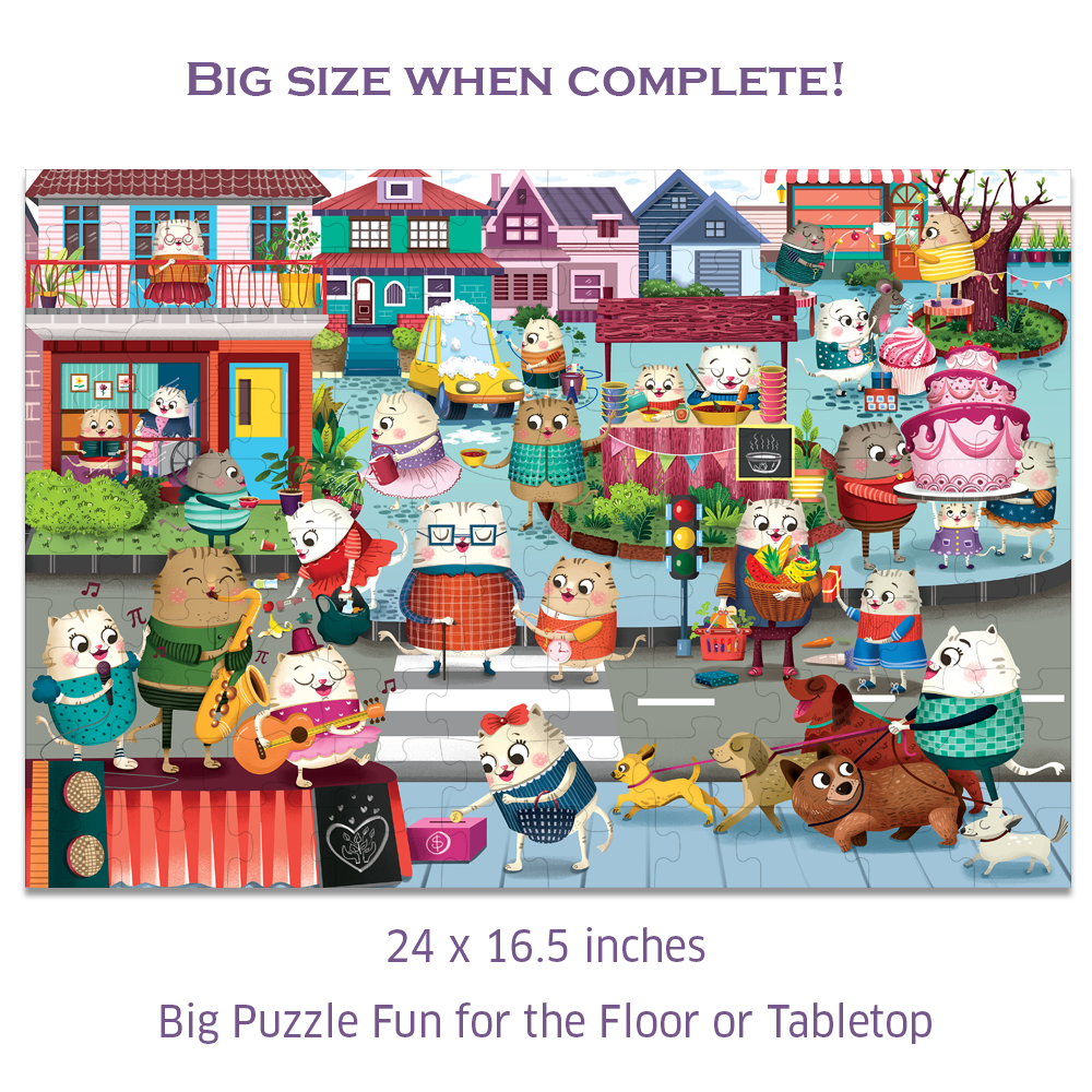 Chalk & Chuckles Caring Cats Helpfilli Activity Puzzle |  | Safari Ltd®