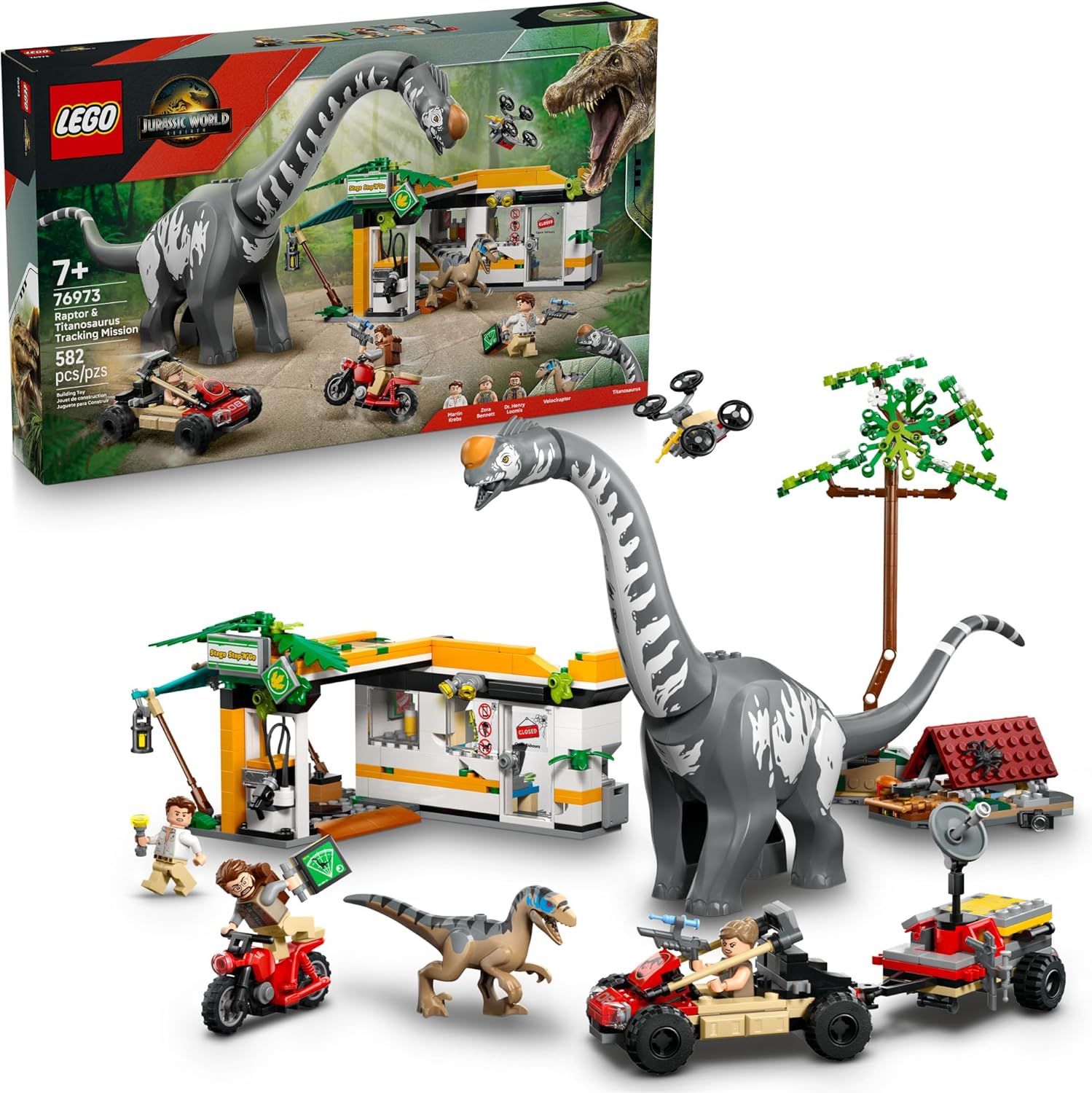 LEGO Jurassic World: Rebirth Raptor & Titanosaurus Tracking