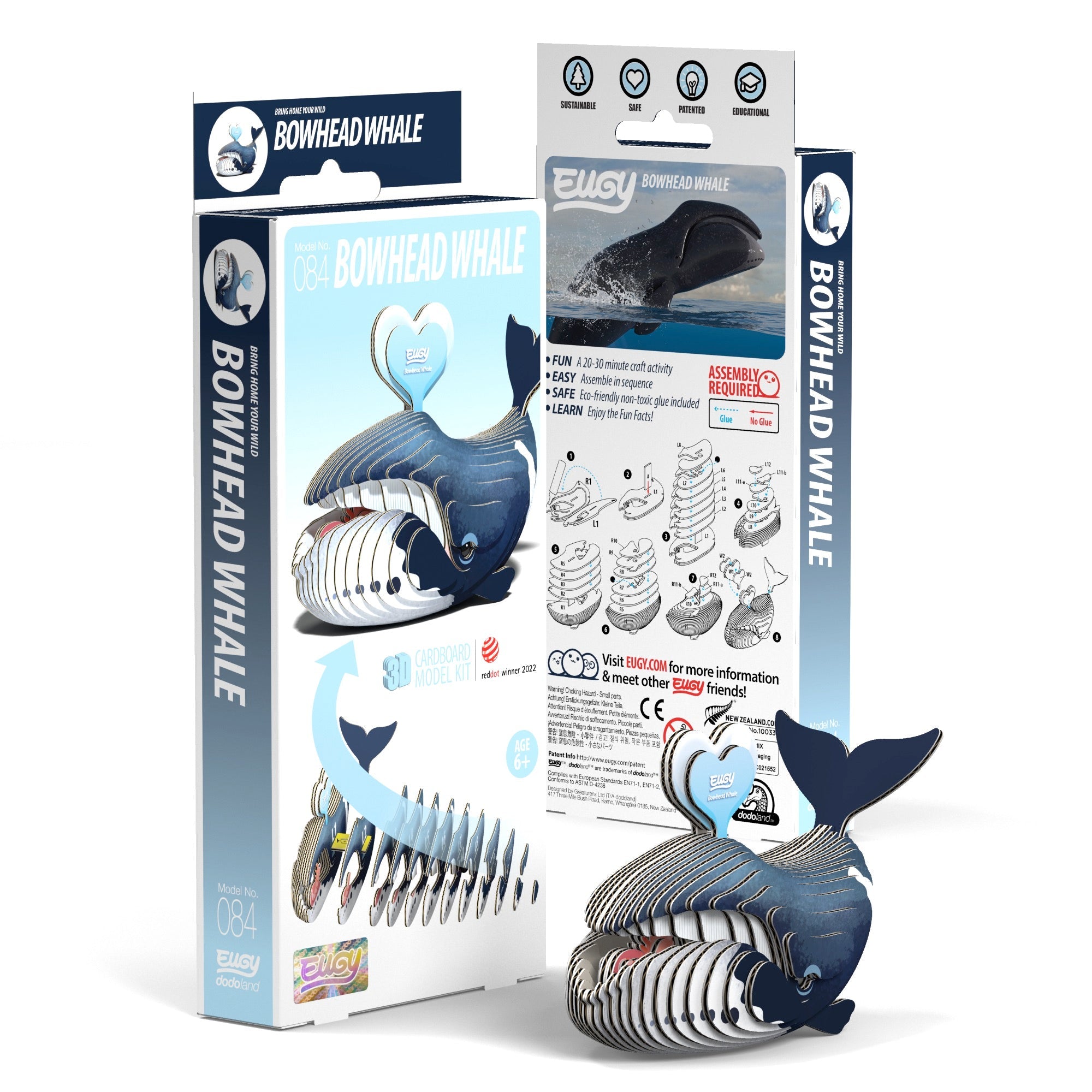 EUGY Bowhead Whale 3D Puzzle | Eugy | Safari Ltd®