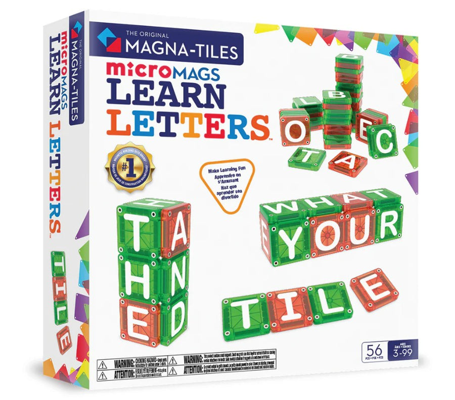 Magnatiles microMAGS Learn Letters |  | Safari Ltd®
