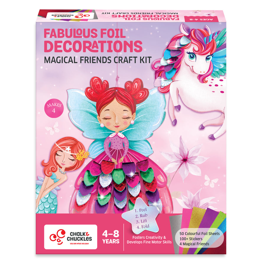 Chalk & Chuckles Foil Decorations - Magical Friends Kit |  | Safari Ltd®
