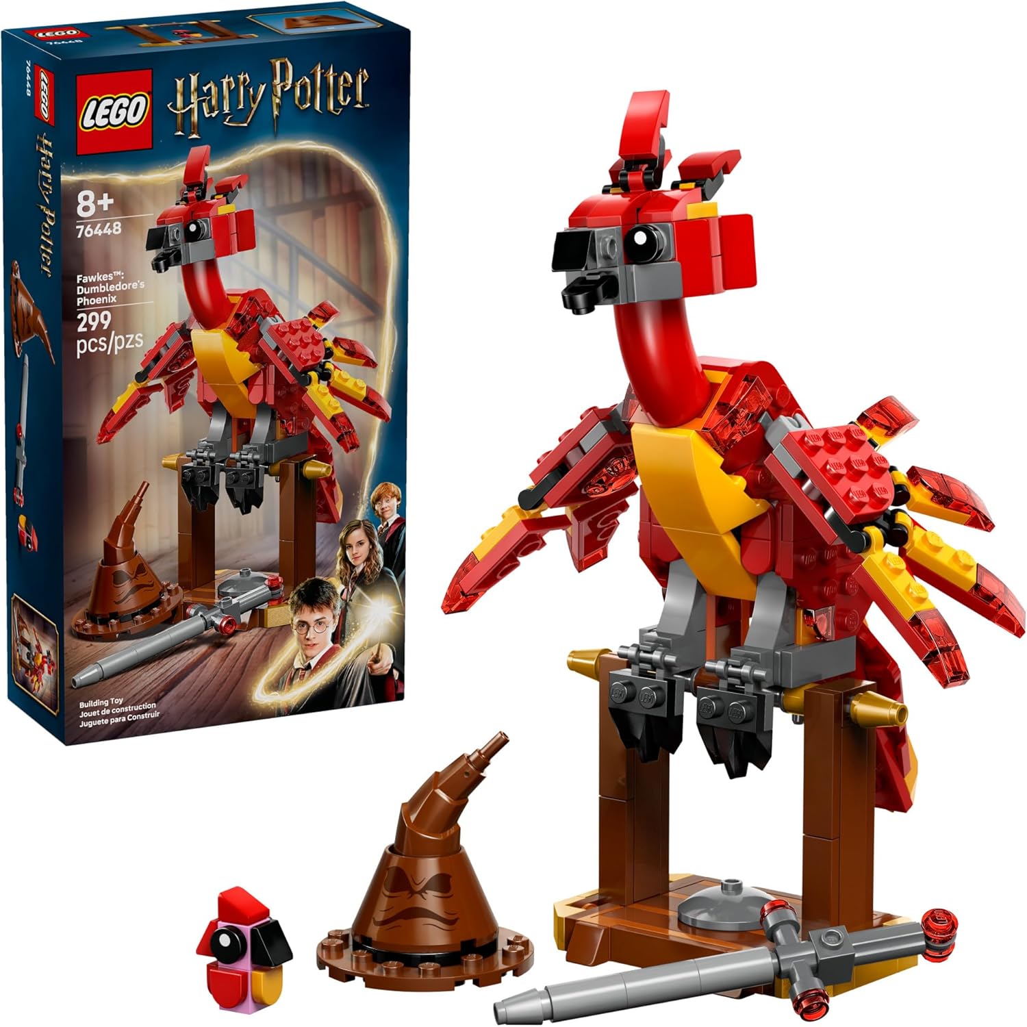 LEGO Harry Potter Fawkes, Dumbledore's Phoenix Building Toy Set 76448