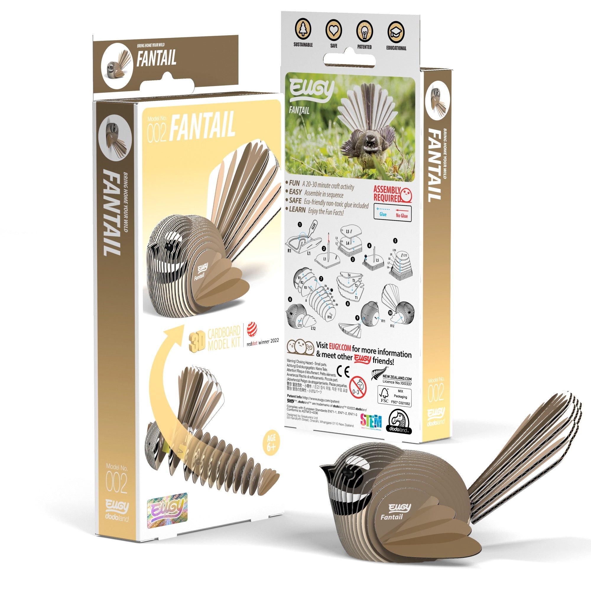 EUGY Fantail 3D Puzzle | Eugy | Safari Ltd®