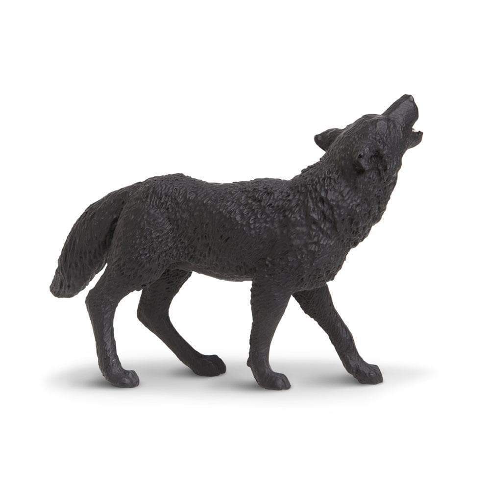 Black Wolf Figurine – Realistic Wildlife Toy | Safari Ltd