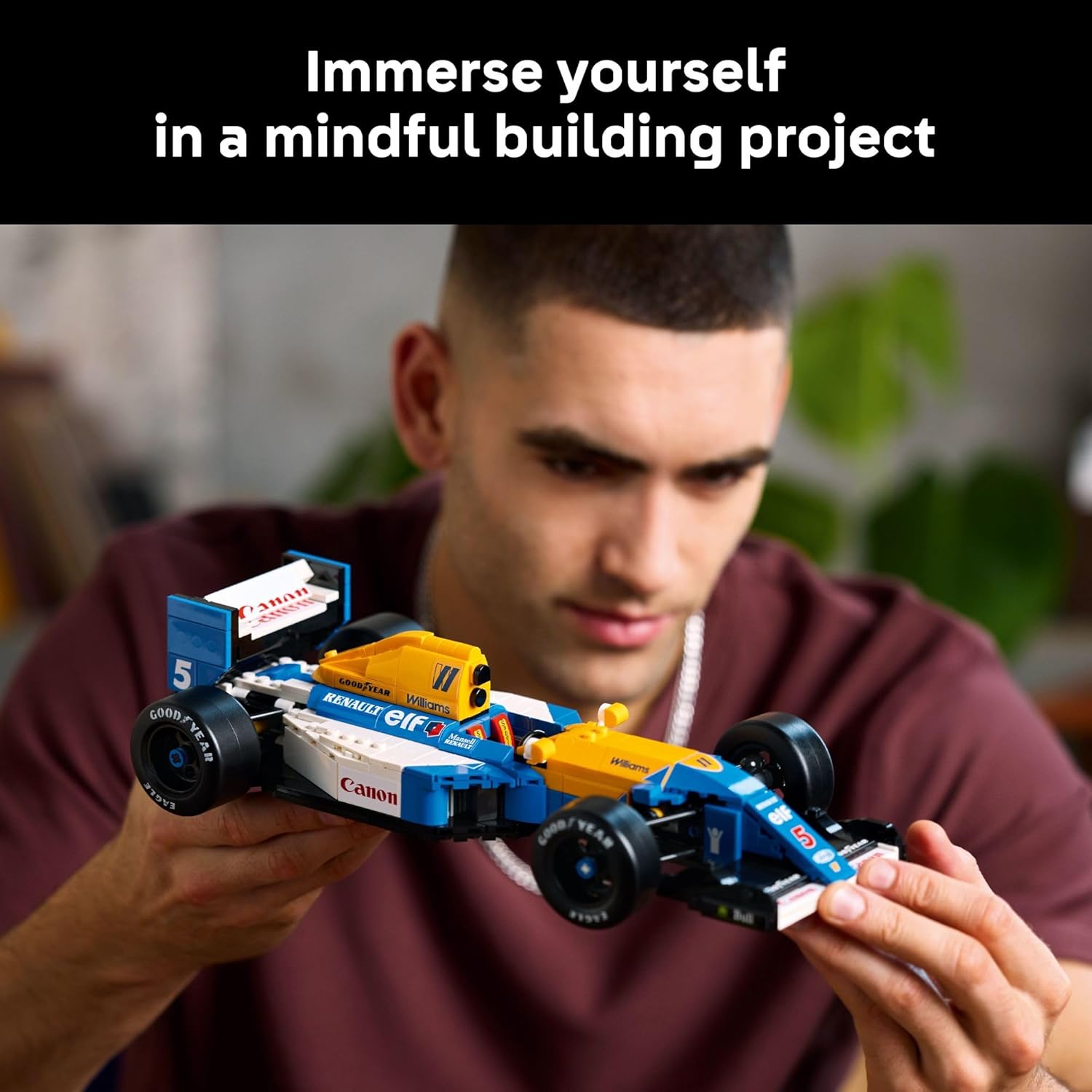 LEGO Icons Williams Racing FW14B and Nigel Mansell F1 Car Building Set 10353