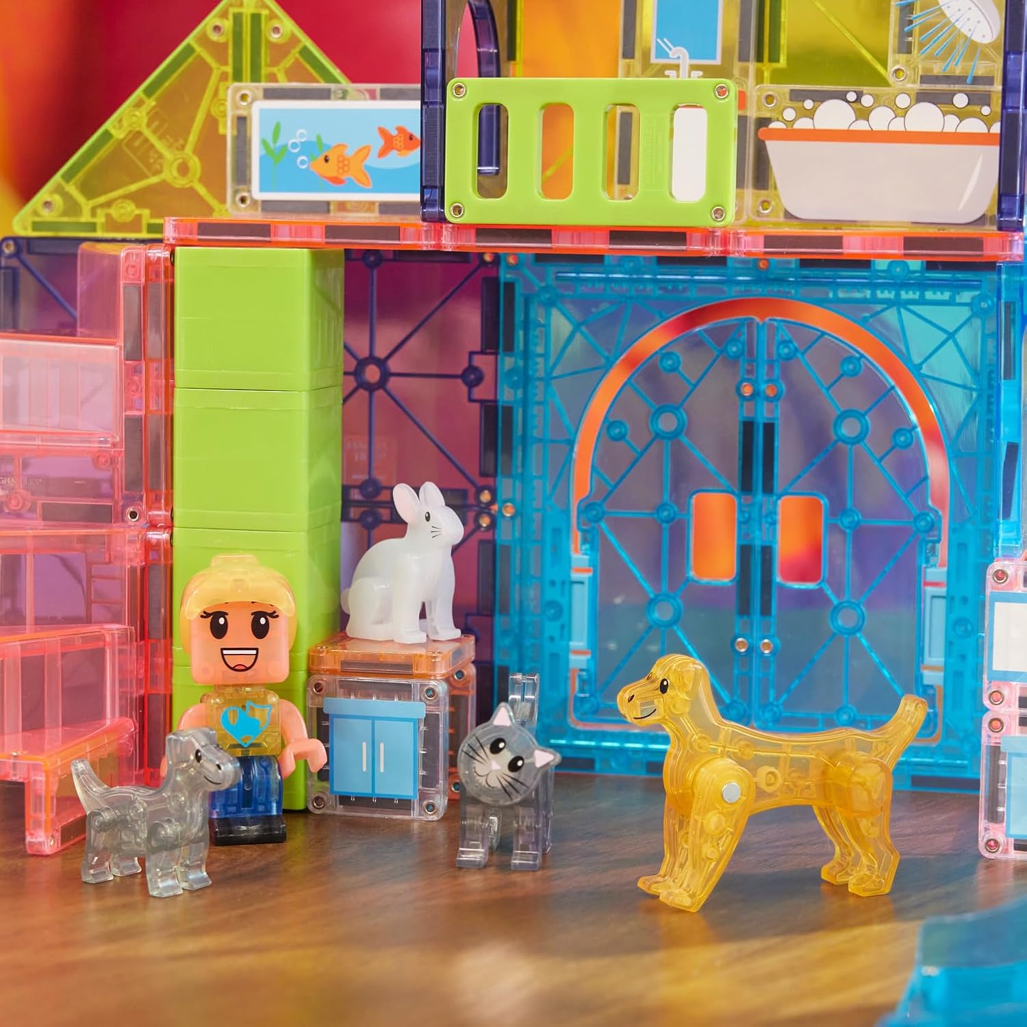 Magnatiles Pet Playhouse 50 Piece Set |  | Safari Ltd®