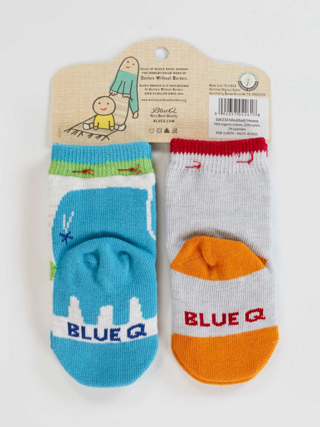 Blue Q Baby Socks - Little Meatball / I Get Heavy