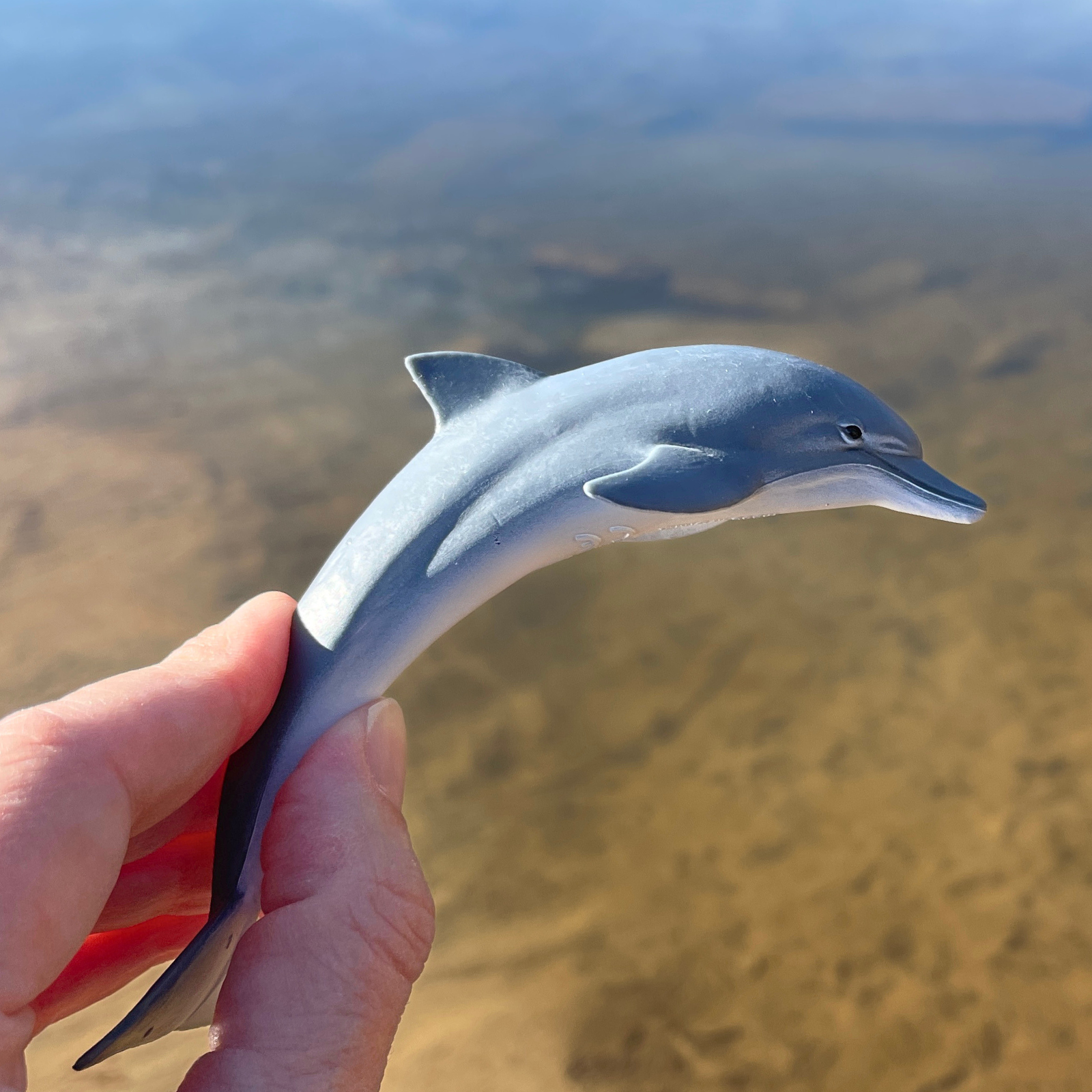 Buy Animal Planet - Mojo Bottle Nose Dolphin Toy Figure - Black In Bahrain
