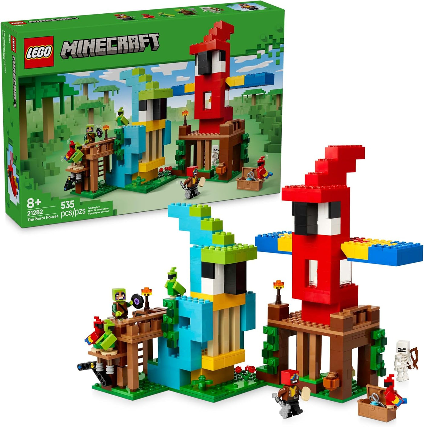 LEGO Minecraft - The Parrot Houses Building Set 21282 |  | Safari Ltd®