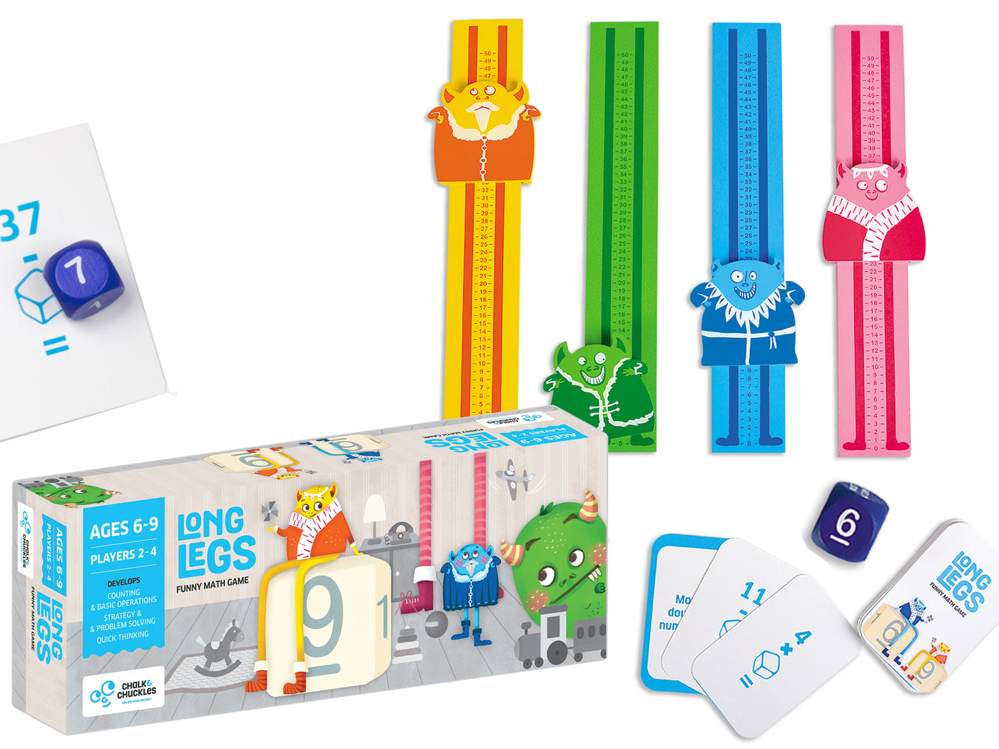 Chalk & Chuckles Long Legs Math Learning Game | Safari Ltd®