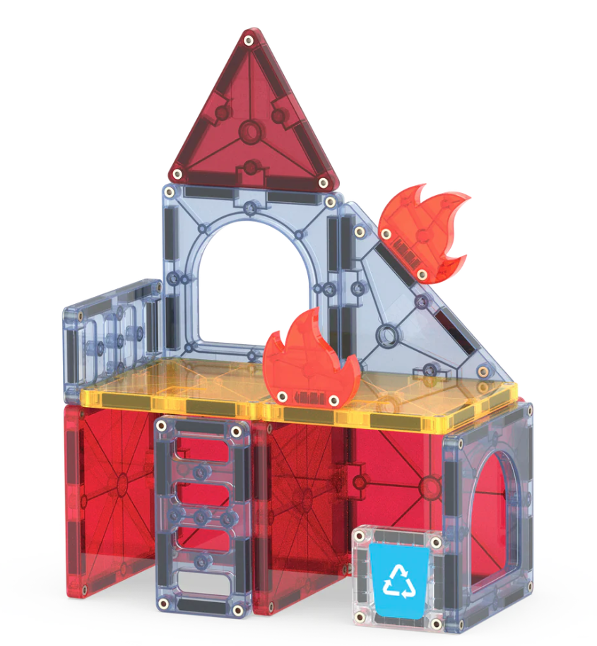 Magna-Tiles Fire Rescue 27 Pc Magnetic Building Set |  | Safari Ltd®