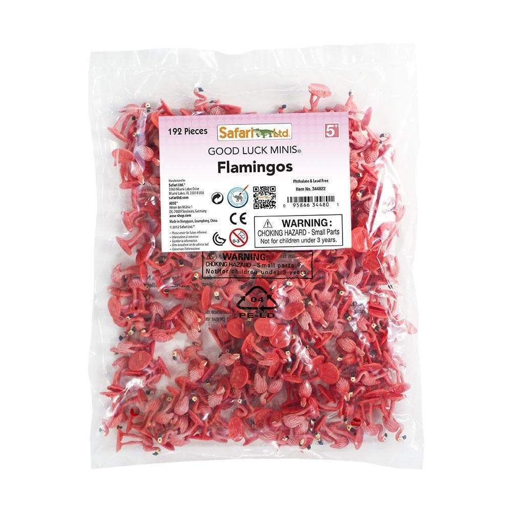 Flamingo's ドロップ Mini Flamingos - 192 pcs - Good Luck Minis® | Safari Ltd®