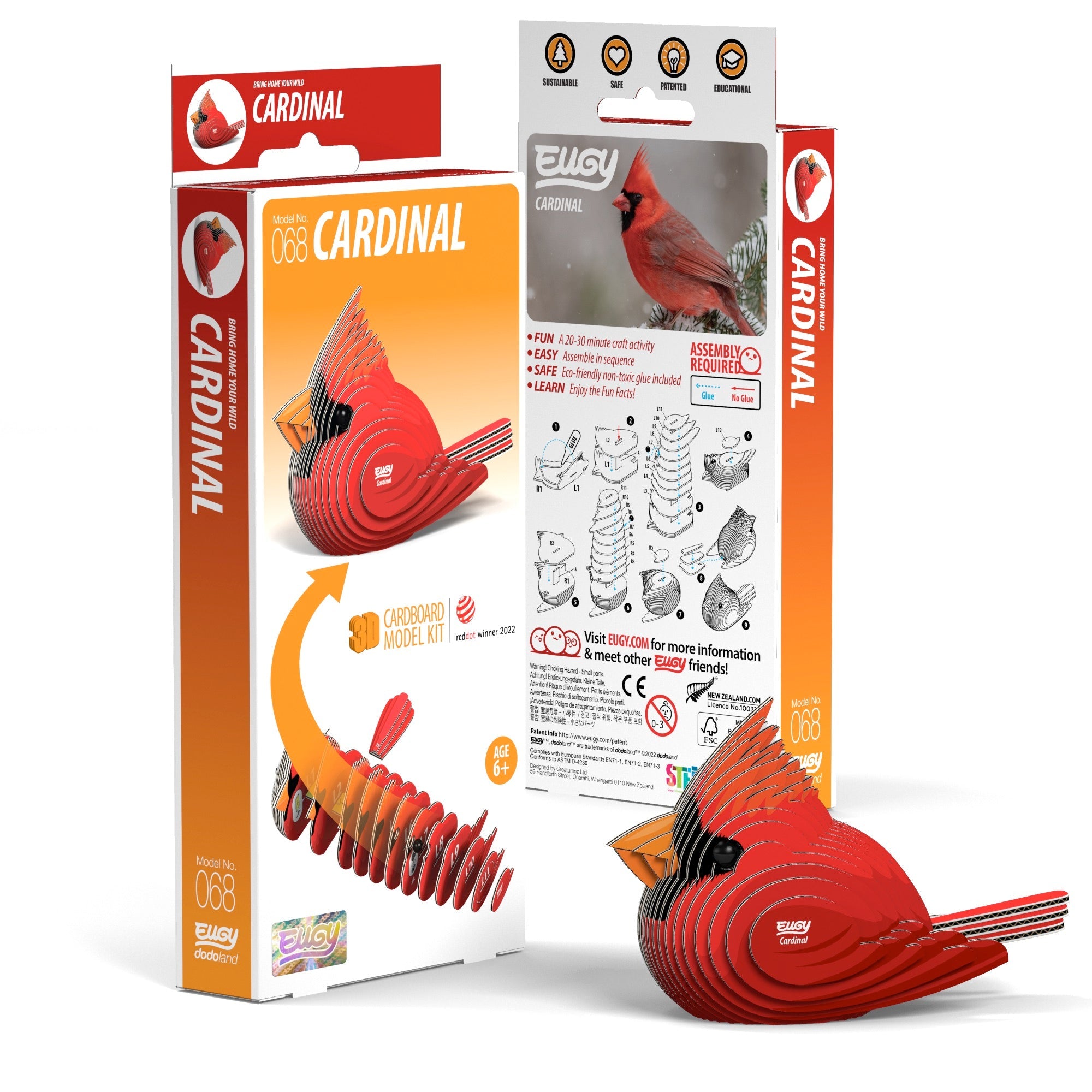 EUGY Cardinal 3D Puzzle | Eugy | Safari Ltd®