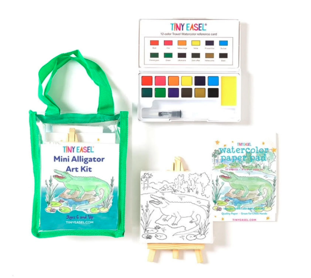 Tiny Easel Mini Alligator Art Kit