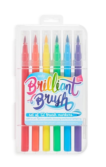 Ooly Brilliant Brush: Brush Markers (Set Of 12)