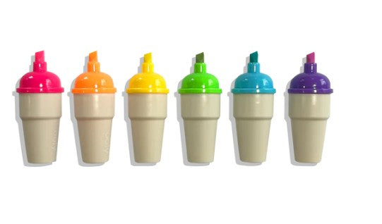 OOLY Sweet Scoops: Neon Highlighters - Strawberry Scent |  | Safari Ltd®