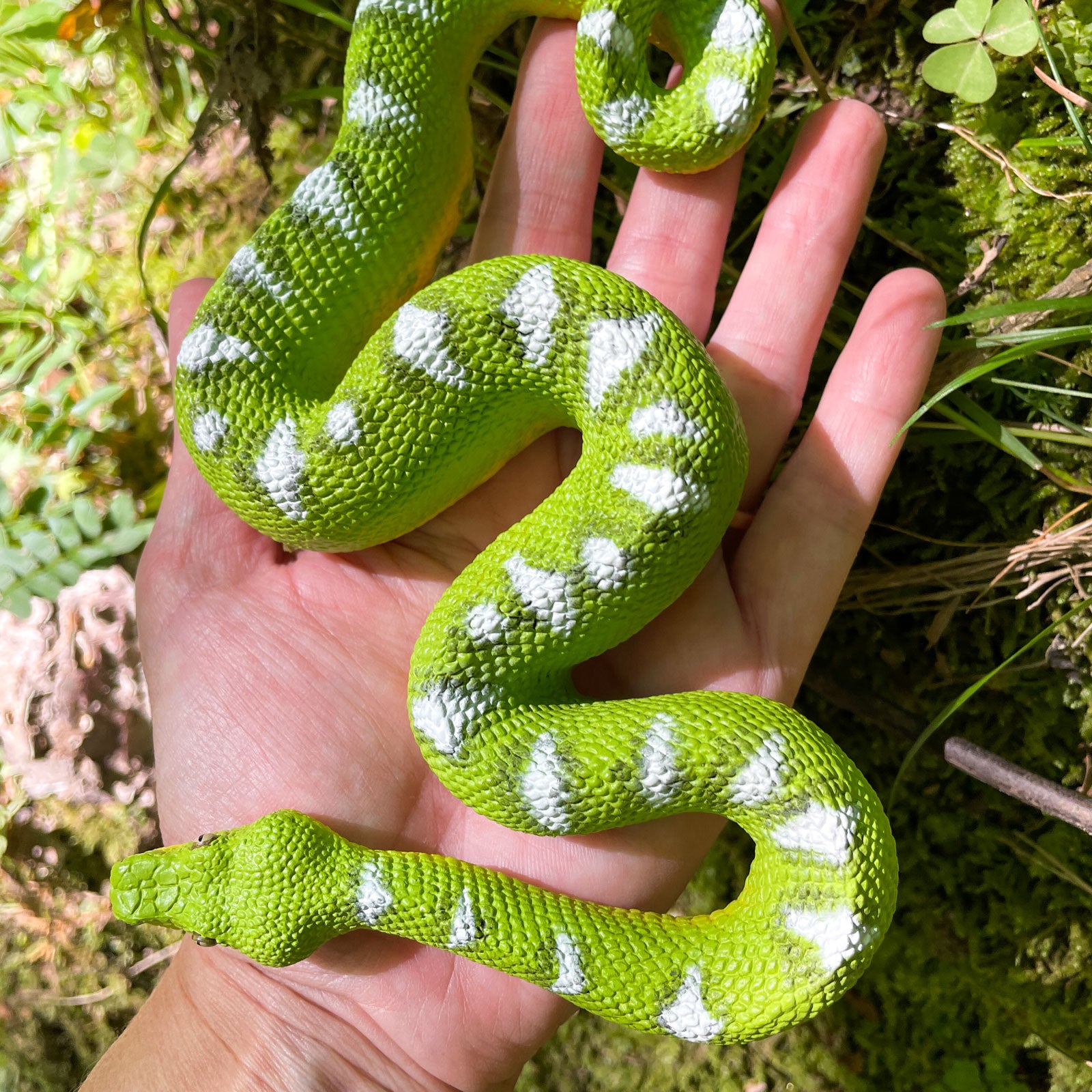 Emerald Tree Boa Figure – Realistic Snake Toy for Kids, Boys and