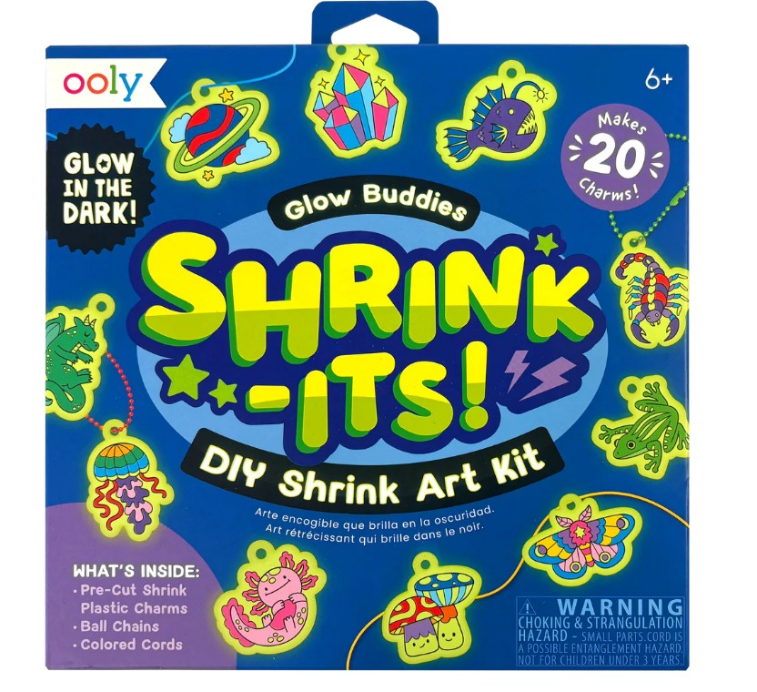 OOLY Shrink-Its!: D.I.Y. Shrink Art Kit - Glow Buddies |  | Safari Ltd®
