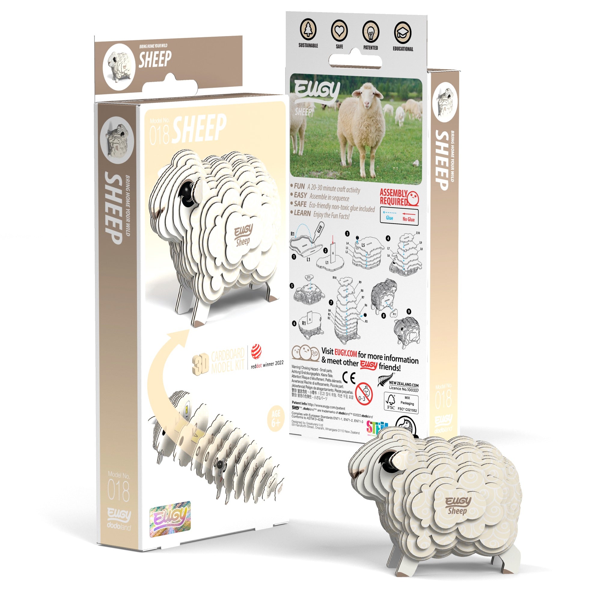 EUGY Sheep 3D Puzzle | Eugy | Safari Ltd®