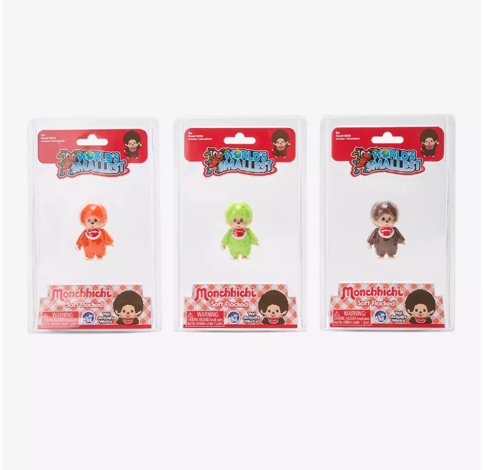 World's Smallest Monchhichi "Plush" Soft Flocked Figure