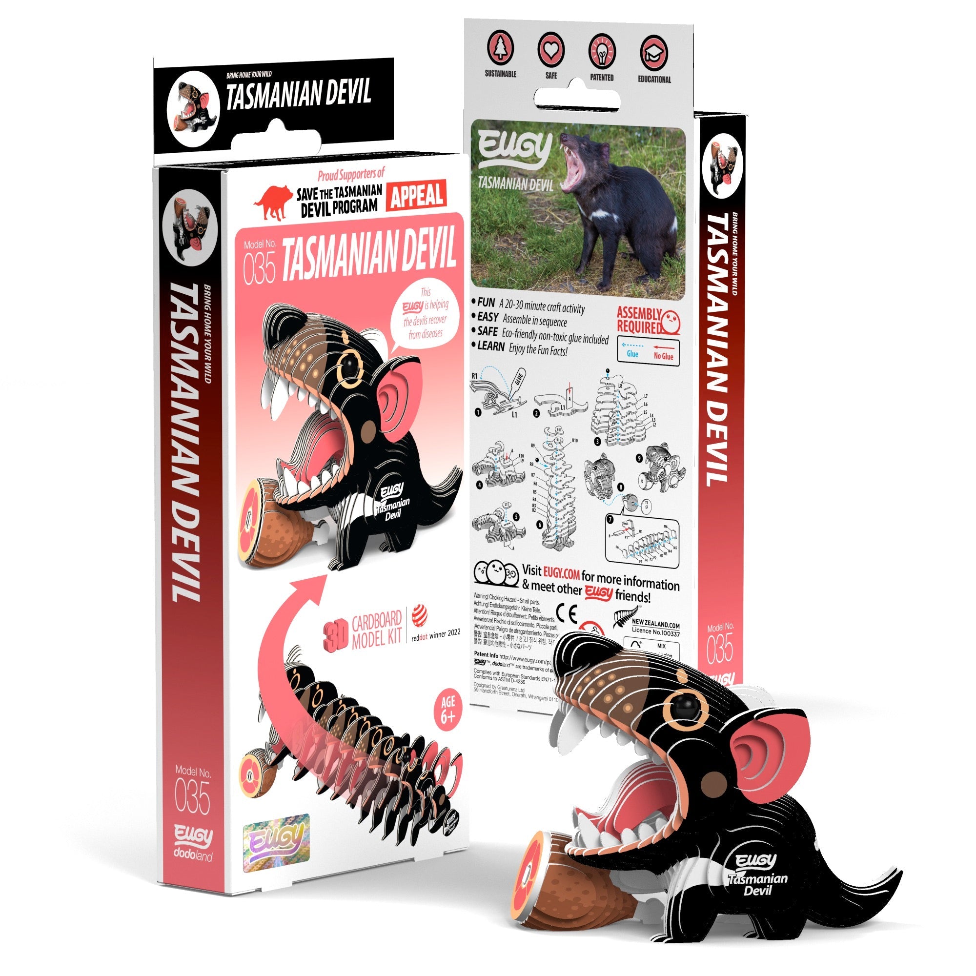 EUGY Tasmanian Devil 3D Puzzle | Safari Ltd®