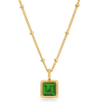 Birthstone Bottle Necklace - Gold - May |  | Safari Ltd®