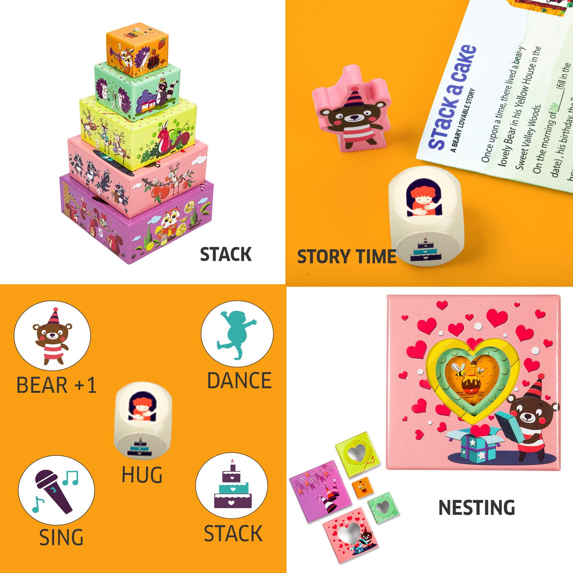 Chalk & Chuckles Stack a Cake Early Learning Game | Safari Ltd®