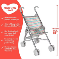 Adora Zig Zag Mini Umbrella Doll Stroller |  | Safari Ltd®