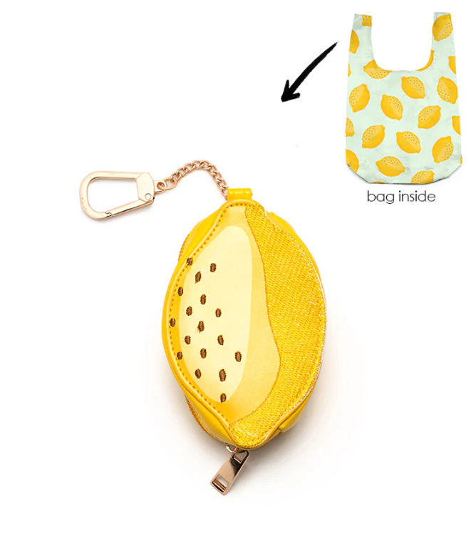 Living Royal Lemon 2-in-1 Bag Charm + Shopper Bag |  | Safari Ltd®