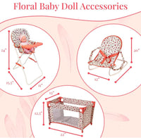 New York Doll 3-1 Playset Floral
