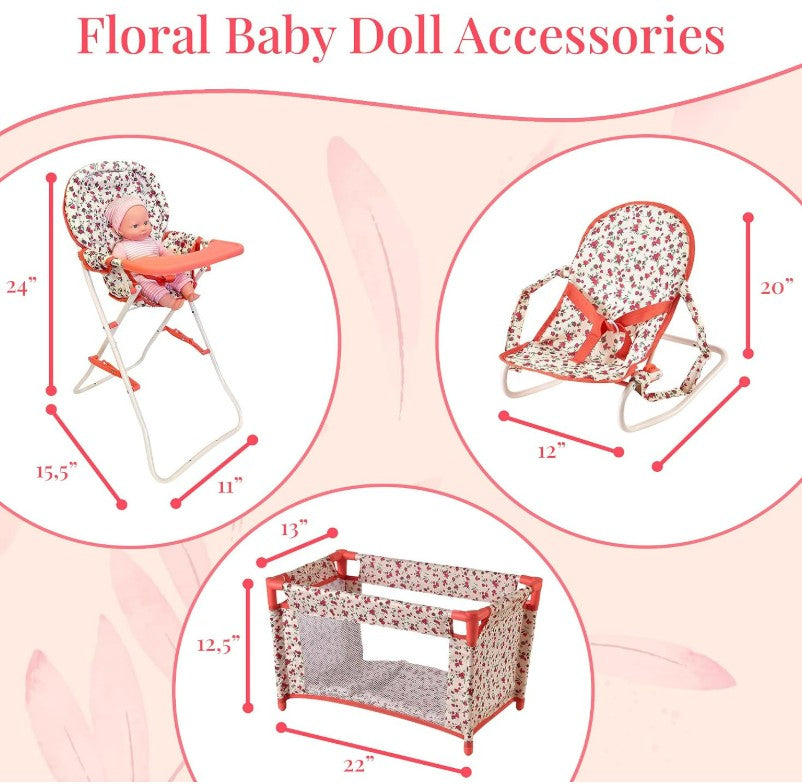 New York Doll 3-1 Playset Floral