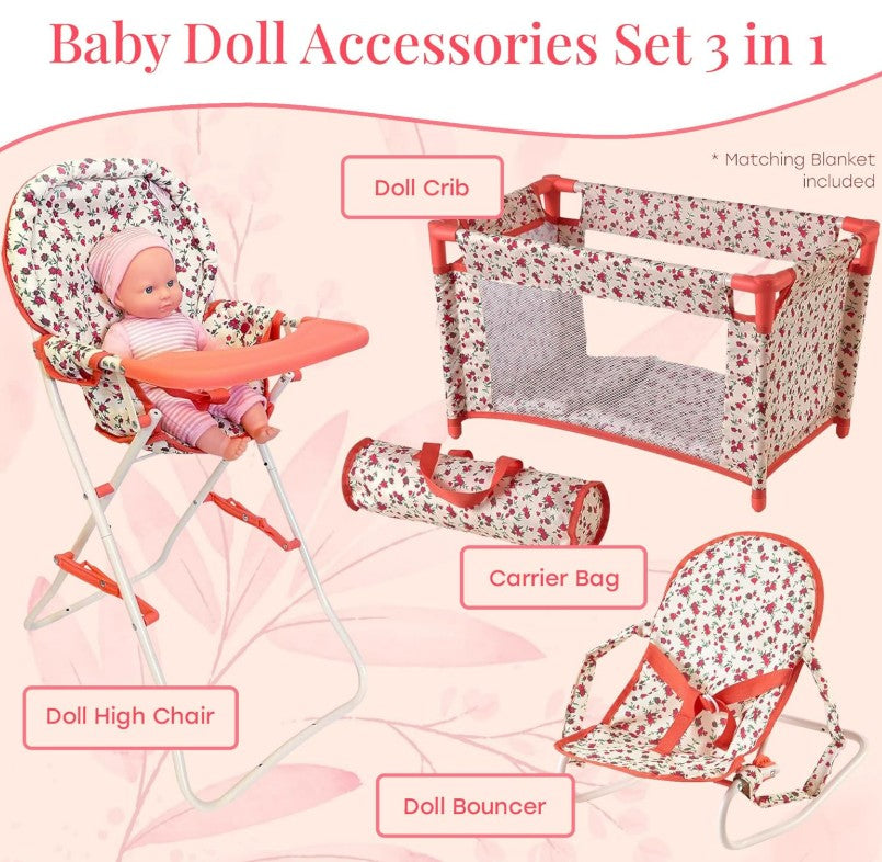 New York Doll 3-1 Playset Floral